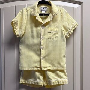 Petite Plume Yellow Gingham PJ Set